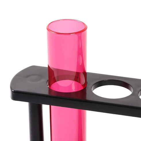 Juvale 4 Pack Plastic Test Tubes with Rack for Parties, 6 Colors (1.5 Ounces), Plant Propagation, Shot Glasses