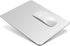 Metal Aluminum Mouse Pad Hard Silver Clear Modern Ultra Thin Design, Waterproof for Gaming, Medium