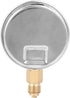 Heayzoki Oil Filled Pressure Gauge, 1/4 BSP Lower Mount, Stainless Steel Liquid Filled, -1-10 bar, Dual Scale