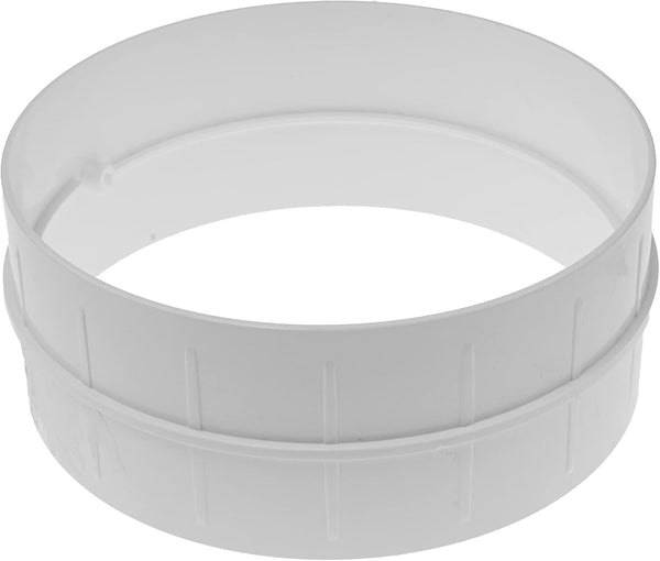 Plastic 6" Inline Duct Connector - Exhaust/Inlet Connector for Flexible or Straight Duct, Connector Size 5.9"