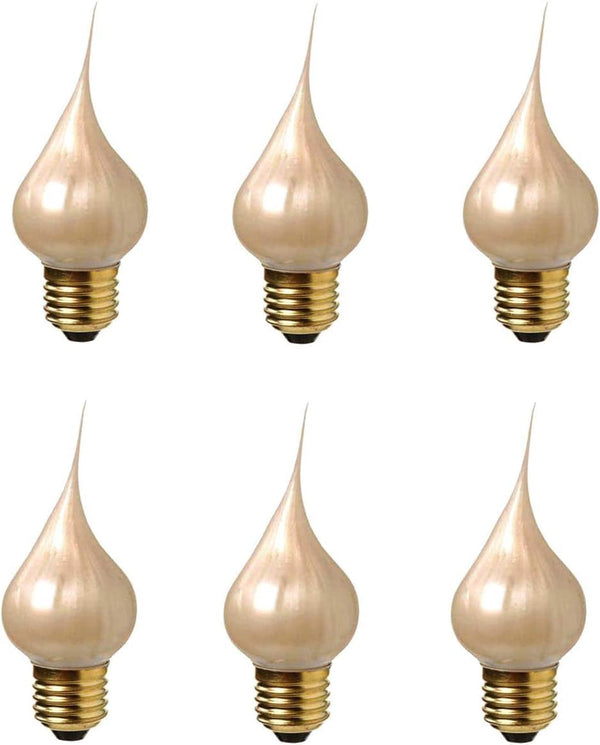 Creative Hobbies 7194PSA Large Medium Base Champagne Silicone Light Bulbs, 7.5 Watt,