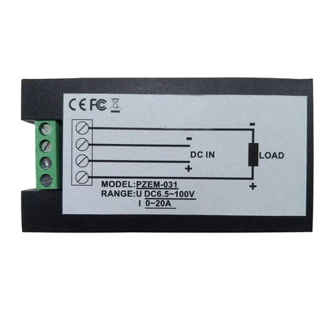 HiLetgo DC 6.5-100V 0-20A LCD Display Digital Ammeter Voltmeter Multimeter Current Voltage Power Energy Battery Monitor Amperage Meter Gauge with Built-in Shunt