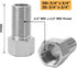 Hooshing Stainless Steel Pipe Fitting - 1/2" Female to 1/2" Male Straight Thread Extension Pipe Connector (Length 1.97