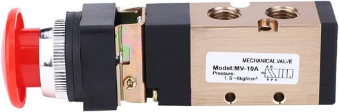 MV-10A Pneumatic Mechanical Valve 2 Position 5 Way Push Button Spring Return 1/4In PT Reversing Valve