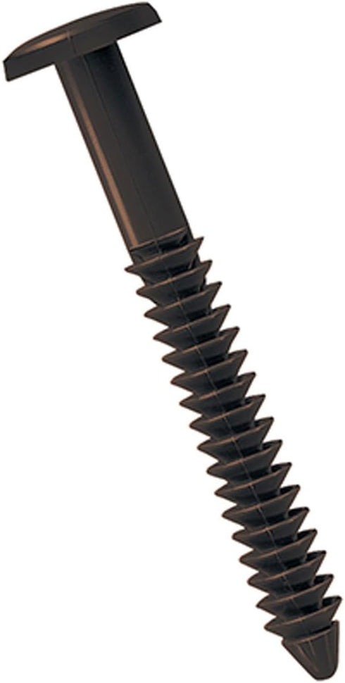 Ekena Millwork LVSL0012MS 3" Lifetime Vinyl Shutter-Lok's, Musket Brown (12/Bag), Count