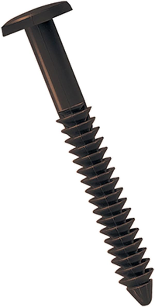 Ekena Millwork LVSL0012MS 3" Lifetime Vinyl Shutter-Lok's, Musket Brown (12/Bag), Count
