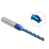 2 PCS CNC Router Bit 3 Flutes 1/8 inch Cutting Dia, 1/4 inch Shank, Extra Long Spiral Solid Carbide End Mill