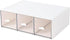 Plastic 3 Drawer Organizer for Cosmetic Storage, Makeup Organizer for Nail Polish, Brushes, Jewelry (White)