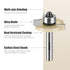 JGZUI Set,1/4" 13/64" 3/8" Slot Cutter Router Bit, ''T'' Type Bit with Bearing, Slot Router Bit Shank,Cutting Height