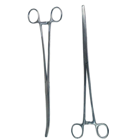 Set 2 10" SURGICAL ONLINE of Premium Quality Long Rochester Pean Hemostat Full Mouth Serration Forceps Straight