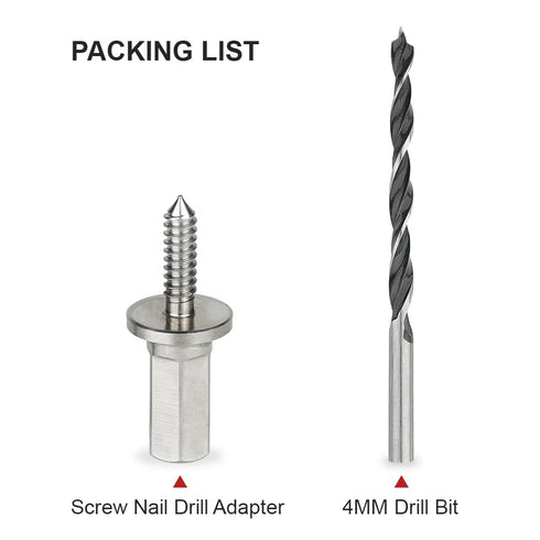 Toolcool Dowel Maker Accessories, Stock Holder Screw Nail Drill Adapter for Attaching Stock to The Drill