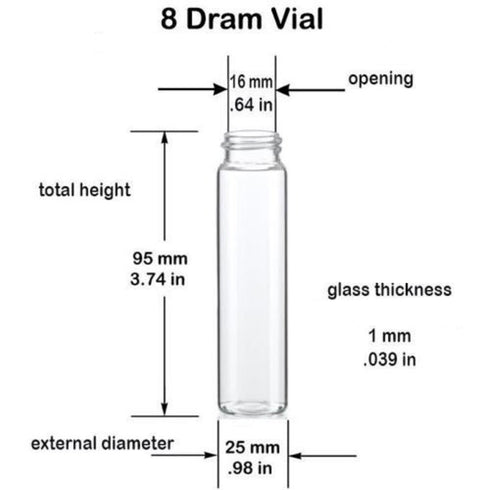 6-Pack 1 oz / 30 mL Amber Glass UV Resistant Sample Storage Vials with Black Phenolic Screw Caps