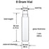 6-Pack 1 oz / 30 mL Amber Glass UV Resistant Sample Storage Vials with Black Phenolic Screw Caps