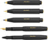 Kaweco CLASSIC SPORT Fountain Pen, Black, 23 Carat Gold-Plated Steel Nib, 13 cm