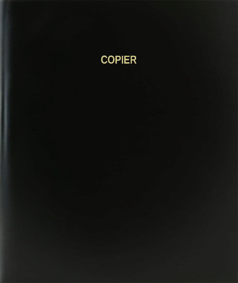 BookFactory Copier Log Book/Journal/Logbook - 120 Page, 8.5''x11'', Black Hardbound (XLog-120-7CS-A-L-Black(Copier Log Book))