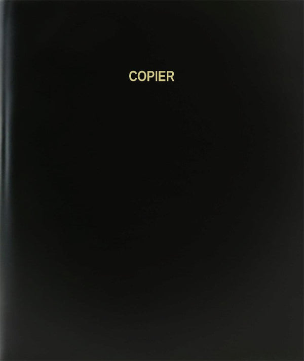 BookFactory Copier Log Book/Journal/Logbook - 120 Page, 8.5''x11'', Black Hardbound (XLog-120-7CS-A-L-Black(Copier Log Book))