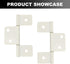 6 Pack White Non-Mortised Hinge for Mobile Home & RV Interior with Screws