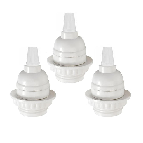 Phenolic Medium Base Light Socket,3 Pack TWDRTDD White Period Style E26 E27