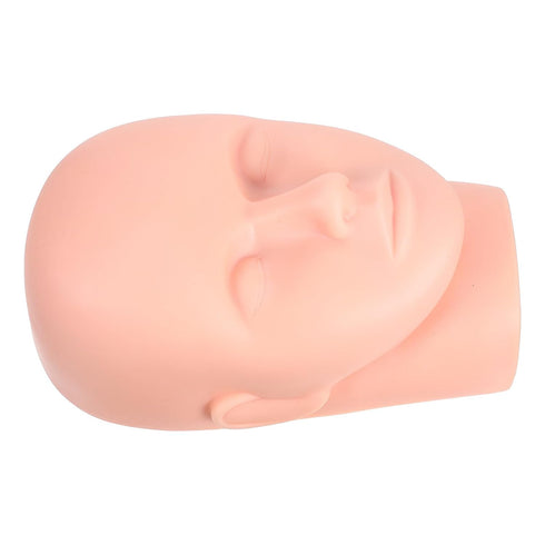 Lash Extension Mannequin Head 2pcs Silicone Eyelash Practice Model for Estheticians and