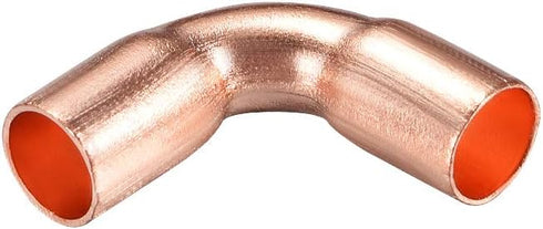 uxcell 2pcs 6.35mm ID 90 Degree Copper Elbow Short-Turn Copper Pipe Fitting Connector for Plumbing