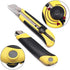 25MM Heavy Duty Utility Knife, Box Cutter SK-5 with Retract Blades, Rubber Grip for Cardboard, Boxes, DIY Crafts