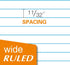 KAISA Filler Paper Loose Leaf Paper, Wide Ruled, 8"x10-1/2", 3-Hole Punched Binder Paper, 150 Sheets/pack, 3Pack