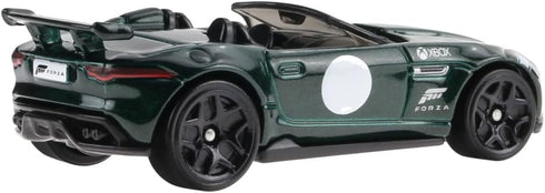 Hot Wheels Forza Horizon Die Cast Model Car, '15 Jaguar F-Type Project 7 Scale 1:64 – Length 7 cm HLK27