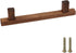 Semetall 8Pcs Walnut Wood Drawer Pulls, 5 inch Hole Center Pull Handles for Dresser Drawers, Cabinets, Kitchen
