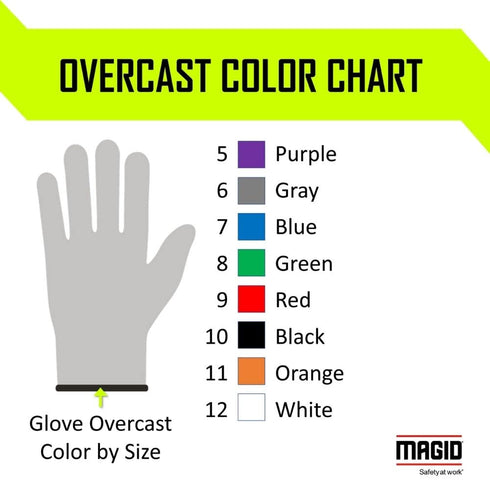 MAGID Touchscreen Level A4 Cut Resistant Work Gloves, 1 PR, Polyurethane Coated, Size 8/M, Reusable