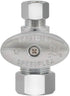 Eastman Quarter-Turn Straight Stop Valve, 5/8 Inch OD Compression Inlet x 3/8 Inch OD Compression Outlet, Chrome Plated