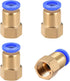 uxcell Push to Connect Tube Fitting Adapter, 8mm Tube OD x G1/4 Female Straight Pneumatic Connector, 4pcs