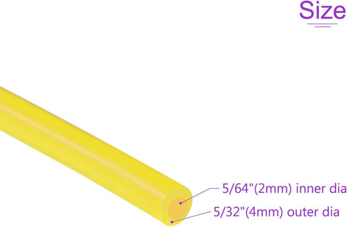 DMiotech 2mm ID 4mm OD 10 Feet Yellow Silicone Tube, Industrial Tubing for Water Air Pump