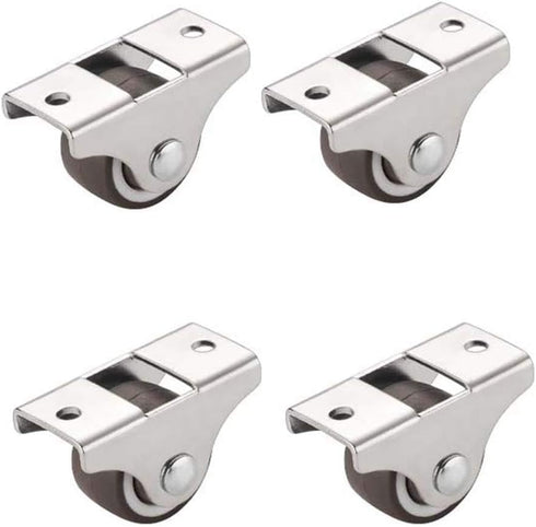 ZX@Casters 1 Inch Silent Caster 4 Packs, Rubber Directional Wheel | Suitable for