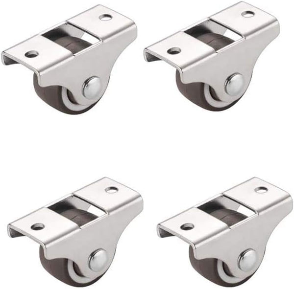 ZX@Casters 1 Inch Silent Caster 4 Packs, Rubber Directional Wheel | Suitable for