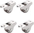 ZX@Casters 1 Inch Silent Caster 4 Packs, Rubber Directional Wheel | Suitable for