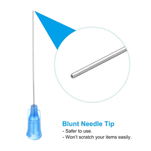 PATIKIL 22Ga x 2 Inch Dispensing Needle Tips, 10Pcs Blunt Tips with Luer Lock for Glue Oil Applicator