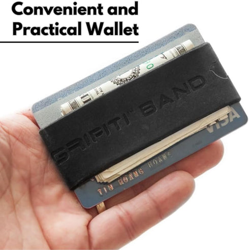 GRIFITI Band Joes Landscape Front Wide Pocket Wallet - Slim Colorful Rubber Silicone Grip Card Holder