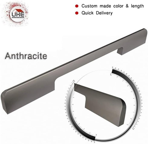 Generic 224MM) Custom Made Black Wardrobe Handles Long Handle Cabinets Wardrobe Big Knob Bedside Cabinets
