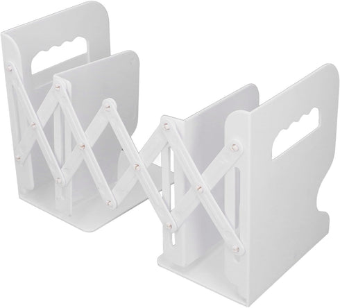 Zerodis Desk Book Holder for Shelves Adjustable Book Ends,Desk Holder PP Retractable Anti Slip Organizer Organizer
