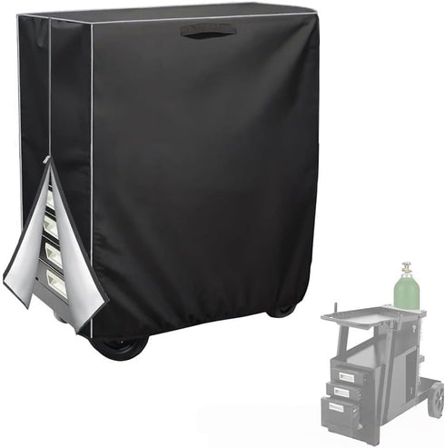 AugustknowU Use(600D) For Plasma Cutter Rolling Cart Cover Compatible With Tig Mig Welding Carts Using Heavy Duty