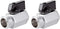 2 Pack Brass Mini Ball Valve, 1/2" NPT Female x Male Thread Shut-Off Valve