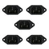 Baomain 3P IEC 320 C14 Male Plug, Panel Power Inlet Sockets Connectors AS-05 AC 250V 10A, 5PCS
