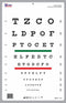 Snellen Chart with Red Green Lines - 10 Feet