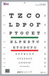 Snellen Chart with Red Green Lines - 10 Feet