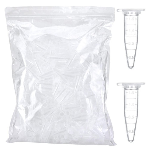 1.5ml Microcentrifuge Tubes 500pcs, EO Sterilized Plastic Vials with Caps for Sample Storage without Leakage
