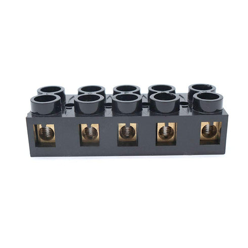 Sscon Dual Rows Terminal Block - 500V 60A 5 Position Screw Terminal Electrical Barrier Strip Block JX5-6005, 1 Pack