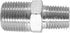 1 Piece 3/8" x 1/4" Male NPT Hex Nipple Plated Steel Hydraulic Fitting Adapter