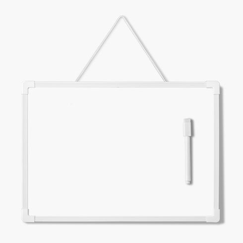 Double Sided White Board Dry Erase, 11" x 14" Mini Hanging Whiteboard for Home School Office