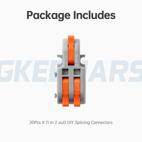 GKEEMARS 20Pcs Mini Electrical Wire Connectors, DIY 4/6/8/9/10 Way Butt Terminal Block Connectors (1 in 2 out)