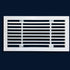 10" X 6" Linear Designer Aluminum Supply Air Grille for Ceiling, Wall, Floor Use - White HVAC Vent Duct Cover
